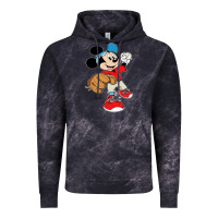 Cloud Black micky-playing-baseball-cartoon-illustration-- Vintage Hoodie - PixelFlow