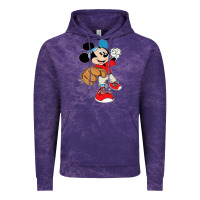 Cloud Purple micky-playing-baseball-cartoon-illustration-- Vintage Hoodie - PixelFlow