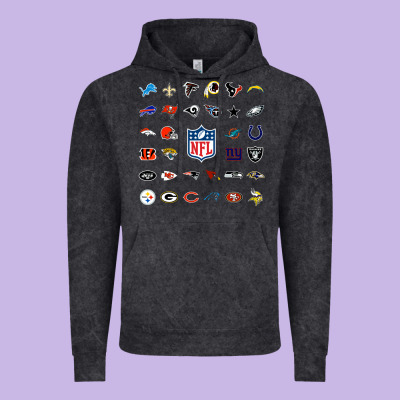 American Football Team Collage    Wall Art Vintage Hoodie Designed By Pixelflow