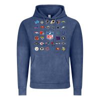 Vintage Denim american football team collage    wall art Vintage Hoodie - PixelFlow