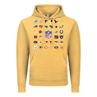 Vintage Mustard american football team collage    wall art Vintage Hoodie - PixelFlow