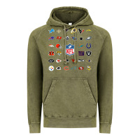 Vintage Olive american football team collage    wall art Vintage Hoodie - PixelFlow