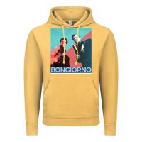 Vintage Mustard Inglorious Basterds - Bongiorno poster GIFT Vintage Hoodie - PixelFlow