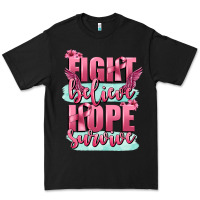Black fight believe hope survive cancer awareness Premium Tee - FaDigitalArtStudio