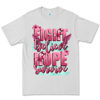 Dove Grey fight believe hope survive cancer awareness Premium Tee - FaDigitalArtStudio