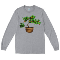Heather Grey Guava Tree Bonsai Illustrations Long Sleeve Tee - LillyAllenDesigns