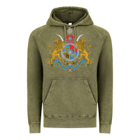 Vintage Olive Iran Coat of arms Flag souvenir Iranian Persian Vintage Hoodie - PixelFlow