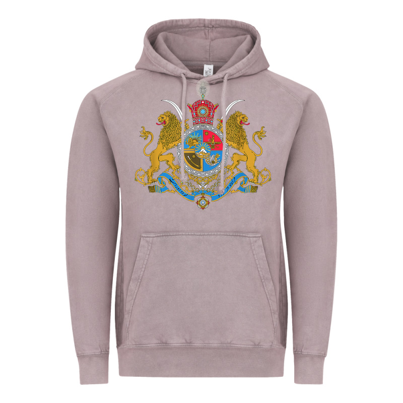 Iran Coat Of Arms Flag Souvenir Iranian Persian Vintage Hoodie by PixelFlow | Teevron