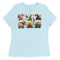 Baby Blue Christmas Gnomes Ladies Tee - BundleAndBundleShop
