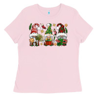 Bubblegum Pink Christmas Gnomes Ladies Tee - BundleAndBundleShop