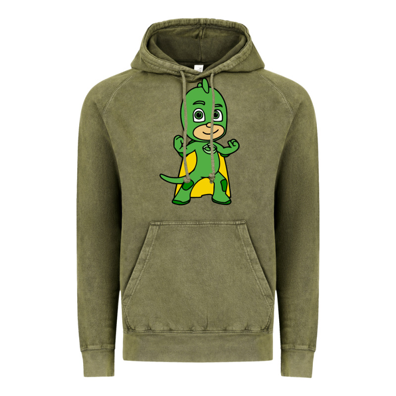 Gekko Cat Boy Vintage Hoodie by PixelFlow | Teevron