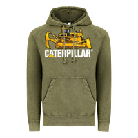 Vintage Olive bulldozercat 2 Vintage Hoodie - PixelFlow