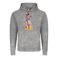 Cloud Rock Colorful Cat Vintage Hoodie - PixelFlow