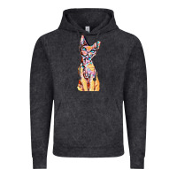 Vintage Black Colorful Cat Vintage Hoodie - PixelFlow