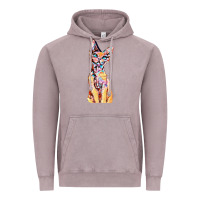 Vintage Zinc Colorful Cat Vintage Hoodie - PixelFlow