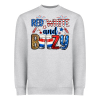Heather Grey red white and boozy Heavyweight Sweatshirt - RanaPortraitStore