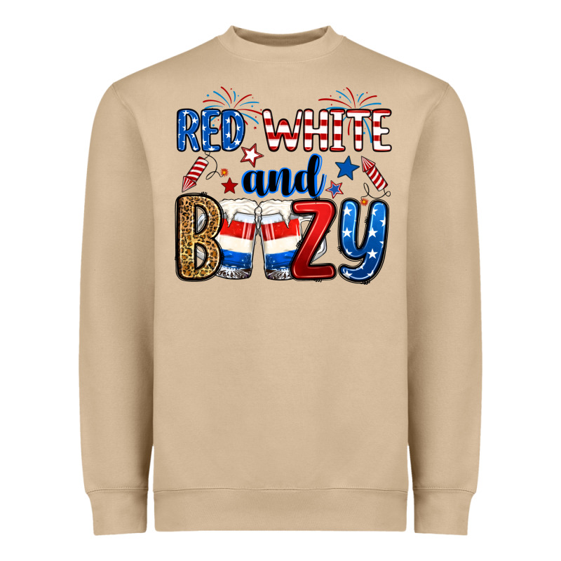 Red White And Boozy Heavyweight Sweatshirt by RanaPortraitStore | Teevron