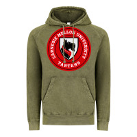 Vintage Olive carnegie mellon tartans Vintage Hoodie - SnappyArt