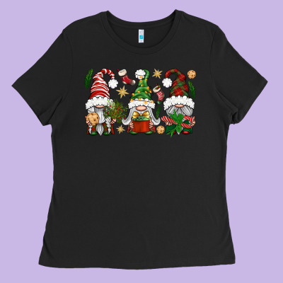 Christmas Gnomes Ladies Tee Designed By Bundleandbundleshop