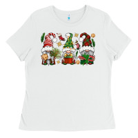 White Christmas Gnomes Ladies Tee - BundleAndBundleShop