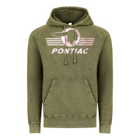 Vintage Olive pontiac distressed Vintage Hoodie - SnappyArt