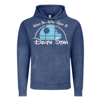 Vintage Denim when you wish upon a death star Vintage Hoodie - SnappyArt