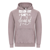 Vintage Zinc the reason she is spoiled couples matching set valentines t shirt Vintage Hoodie - SnappyArt