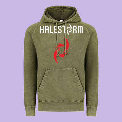 Halestorm Black Vintage Hoodie Designed By Snappyart