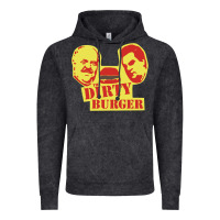 Vintage Black Dirty Burger Vintage Hoodie - SnappyArt