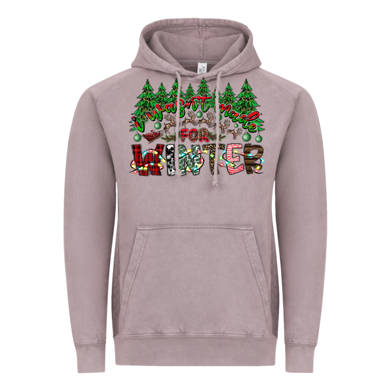 I Was Made For Winter Vintage Hoodie by CowhideDigitalArt | Teevron