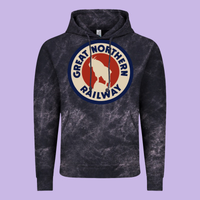 Great Northern Railroad Vintage Hoodie Designed By Snappyart
