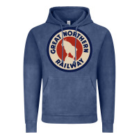 Vintage Denim Great Northern Railroad Vintage Hoodie - SnappyArt