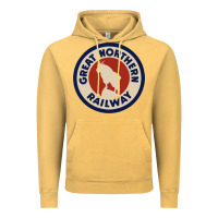 Vintage Mustard Great Northern Railroad Vintage Hoodie - SnappyArt