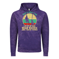 Cloud Purple that what i do i pet dogs read books and i know things t shirt Vintage Hoodie - SnappyArt