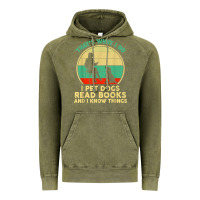 Vintage Olive that what i do i pet dogs read books and i know things t shirt Vintage Hoodie - SnappyArt