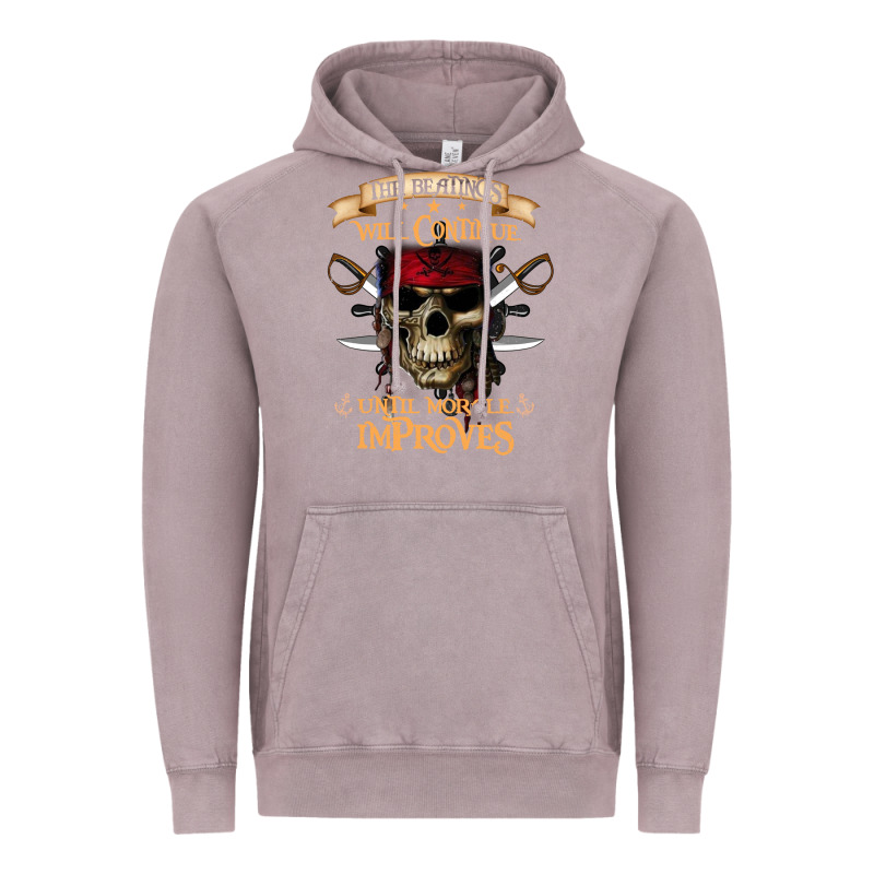 Pirate The Beatings Will Continue Until Morale Improves Vintage Hoodie by SnappyArt | Teevron