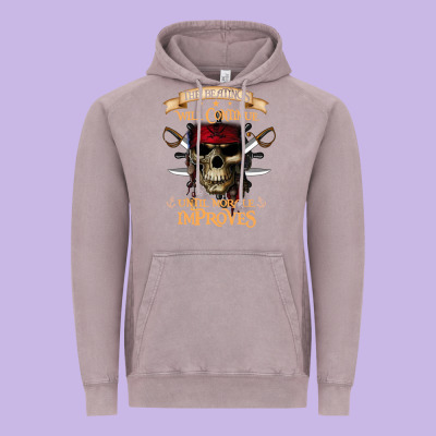 Pirate The Beatings Will Continue Until Morale Improves Vintage Hoodie Designed By Snappyart