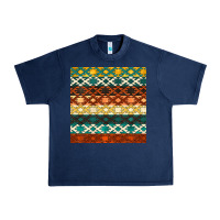 Navy native american aztec seamless pattern 1 Urban Heavy Tee - BundleAndBundleShop