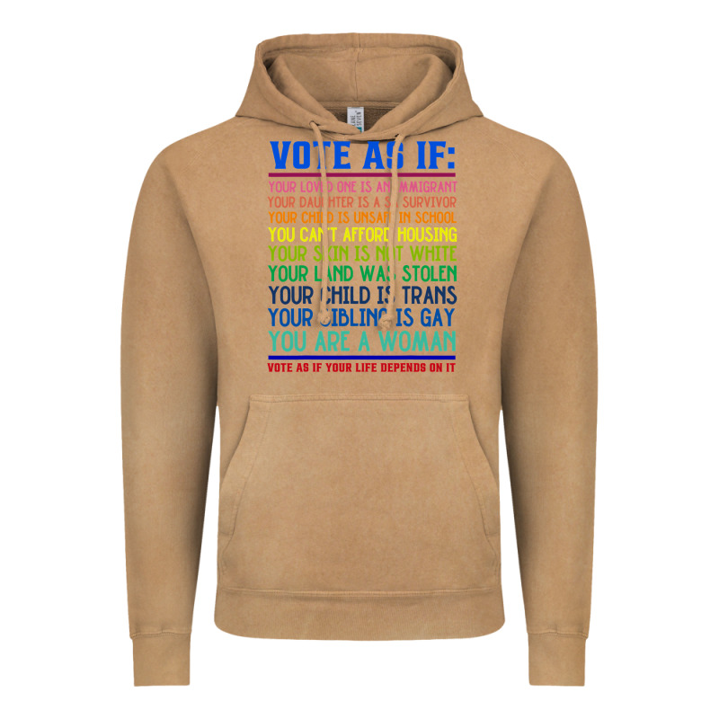 Vote As If Your Life Depends On It Human Rights Vintage Hoodie by SnappyArt | Teevron