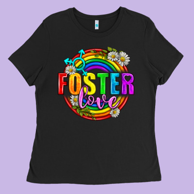 Foster Love Pride Lgbtq Ladies Tee Designed By Bundleandbundleshop