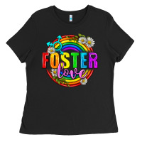 Black Foster Love Pride Lgbtq Ladies Tee - BundleAndBundleShop