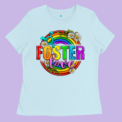 Foster Love Pride Lgbtq Ladies Tee Designed By Bundleandbundleshop