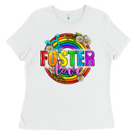 White Foster Love Pride Lgbtq Ladies Tee - BundleAndBundleShop