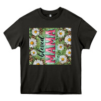 Asphalt Blessed mama with daisy and leopard Heavy Core Tee - RanaPortraitStore