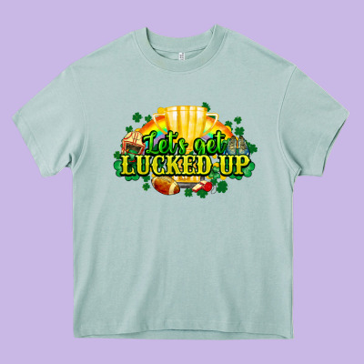 St. Patrick's Day American Football Heavy Core Tee Designed By Howdyjamesfarm