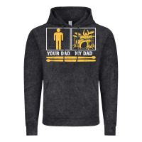 Vintage Black mens my dad is a drummer your dad not drum player father's day t shirt Vintage Hoodie - SnappyArt