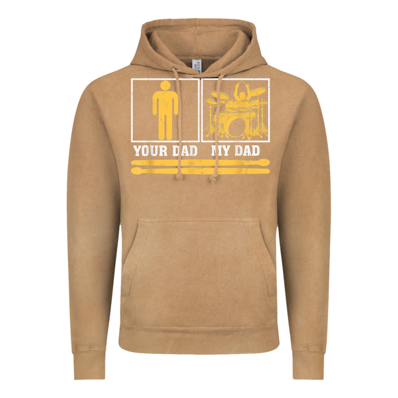 Mens My Dad Is A Drummer Your Dad Not Drum Player Father's Day T Shirt Vintage Hoodie by SnappyArt | Teevron