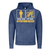 Vintage Denim mens my dad is a drummer your dad not drum player father's day t shirt Vintage Hoodie - SnappyArt
