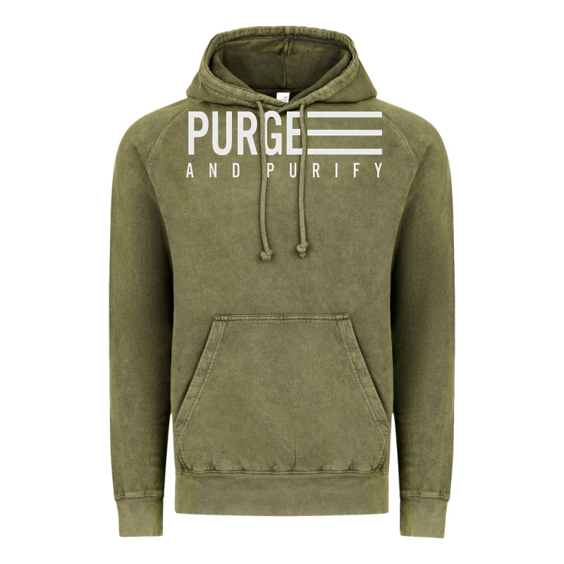 Purge And Purify Graphic Vintage Hoodie by SnappyArt | Teevron