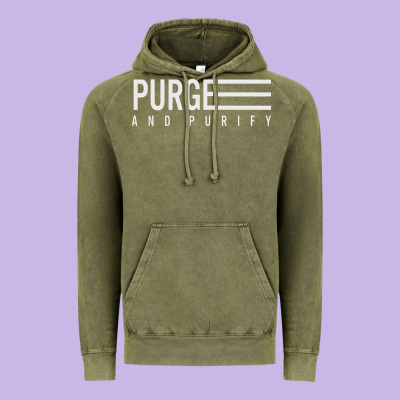 Purge And Purify Graphic Vintage Hoodie Designed By Snappyart